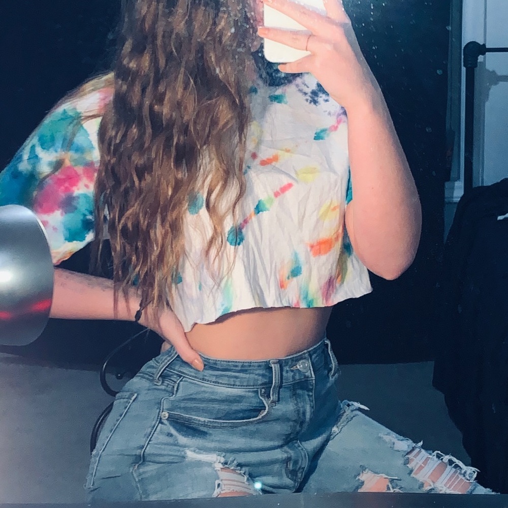 tie dyed crop top